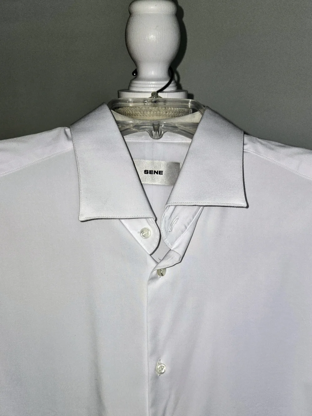 NWOT Sene Studio Breeze Tech Spread Shirt, White Men's L